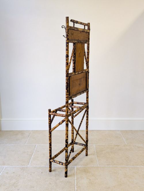 ANTIQUE VICTORIAN AESTHETIC MOVEMENT BAMBOO HALL STAND C1890 - ADDITIONAL PHOTO 10