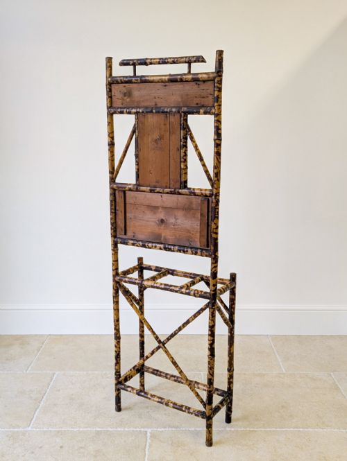 ANTIQUE VICTORIAN AESTHETIC MOVEMENT BAMBOO HALL STAND C1890 - ADDITIONAL PHOTO 12