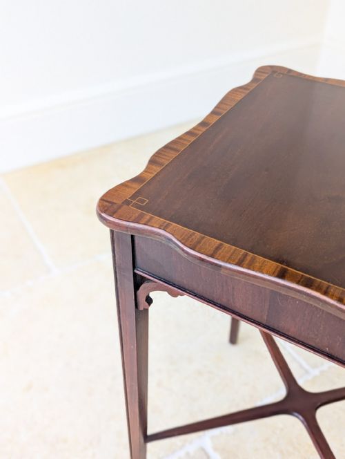 ANTIQUE EDWARDIAN MAHOGANY OCCASIONAL TABLE C1900 - ADDITIONAL PHOTO 17