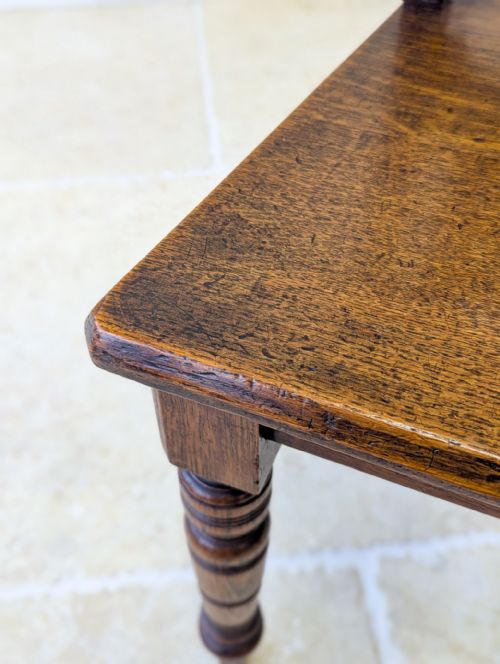 ANTIQUE VICTORIAN OAK HALL CHAIR C1890 - ADDITIONAL PHOTO 10