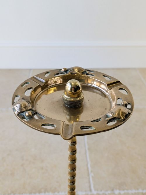 ANTIQUE EARLY 20TH CENTURY BRASS TORTOISE FLOORSTANDING CIGAR STAND C1920 - ADDITIONAL PHOTO 1