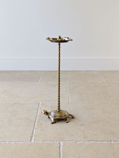 ANTIQUE EARLY 20TH CENTURY BRASS TORTOISE FLOORSTANDING CIGAR STAND C1920 - ADDITIONAL PHOTO 13