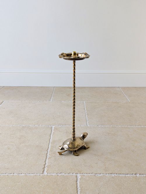 ANTIQUE EARLY 20TH CENTURY BRASS TORTOISE FLOORSTANDING CIGAR STAND C1920 - ADDITIONAL PHOTO 14