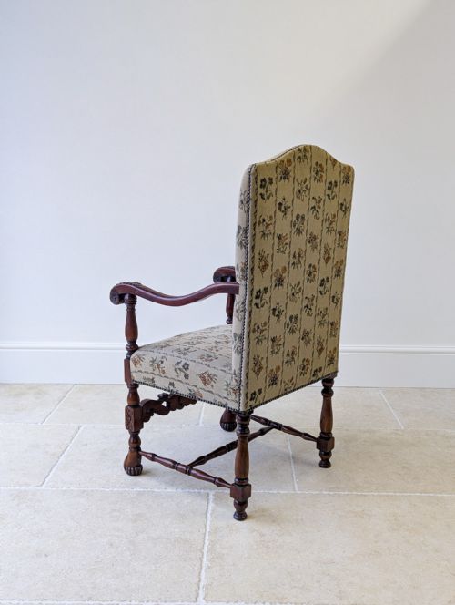 PAIR OF ANTIQUE VICTORIAN WALNUT OPEN ARMCHAIRS C1890 - ADDITIONAL PHOTO 18