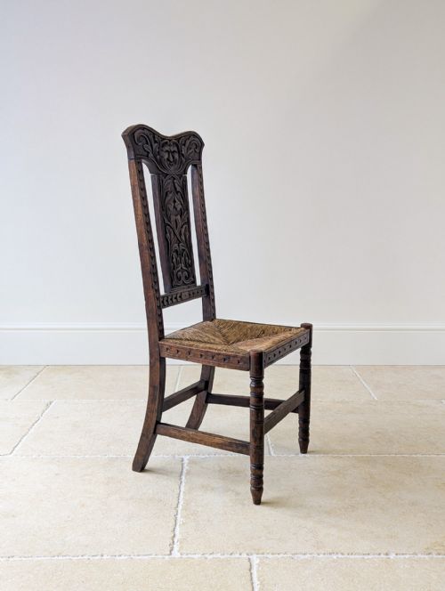 ANTIQUE VICTORIAN CARVED OAK GREEN MAN SIDE CHAIR C1890 - ADDITIONAL PHOTO 9