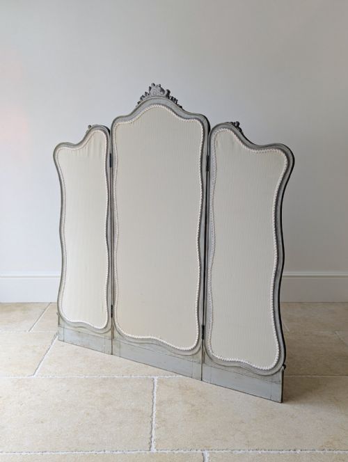 ANTIQUE NAPOLEON III PAINTED THREEFOLD ROOM SCREEN C1860 - ADDITIONAL PHOTO 19