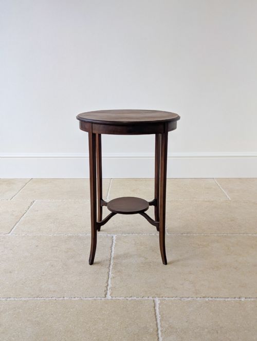 ANTIQUE EDWARDIAN MAHOGANY CIRCULAR OCCASIONAL TABLE C1905 - ADDITIONAL PHOTO 2