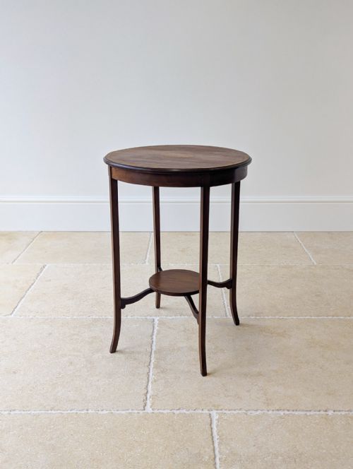 ANTIQUE EDWARDIAN MAHOGANY CIRCULAR OCCASIONAL TABLE C1905 - ADDITIONAL PHOTO 4