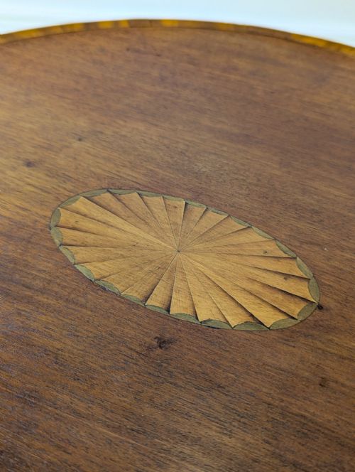 ANTIQUE EDWARDIAN MAHOGANY CIRCULAR OCCASIONAL TABLE C1905 - ADDITIONAL PHOTO 5