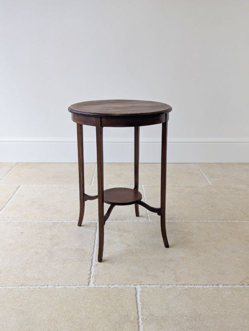 ANTIQUE EDWARDIAN MAHOGANY CIRCULAR OCCASIONAL TABLE C1905 - ADDITIONAL PHOTO 6