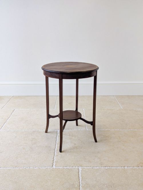 ANTIQUE EDWARDIAN MAHOGANY CIRCULAR OCCASIONAL TABLE C1905 - ADDITIONAL PHOTO 8