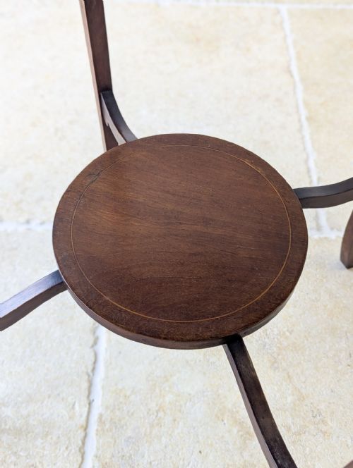 ANTIQUE EDWARDIAN MAHOGANY CIRCULAR OCCASIONAL TABLE C1905 - ADDITIONAL PHOTO 9