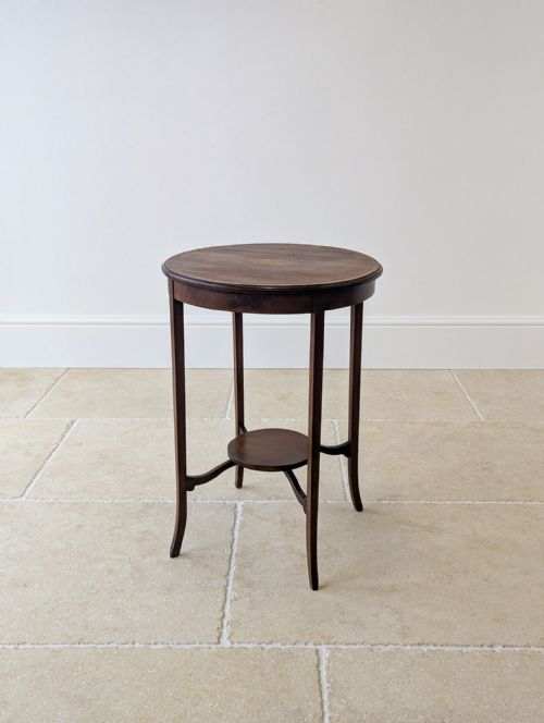 ANTIQUE EDWARDIAN MAHOGANY CIRCULAR OCCASIONAL TABLE C1905 - ADDITIONAL PHOTO 11