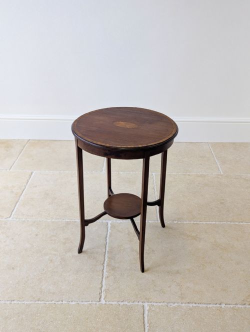 ANTIQUE EDWARDIAN MAHOGANY CIRCULAR OCCASIONAL TABLE C1905 - ADDITIONAL PHOTO 13