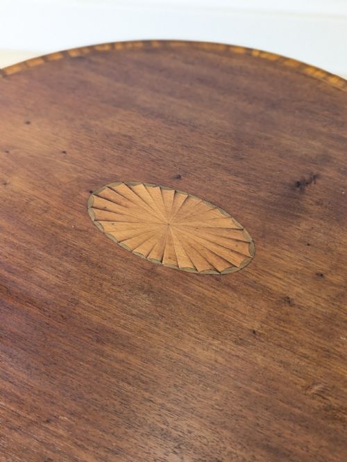 ANTIQUE EDWARDIAN MAHOGANY CIRCULAR OCCASIONAL TABLE C1905 - ADDITIONAL PHOTO 14