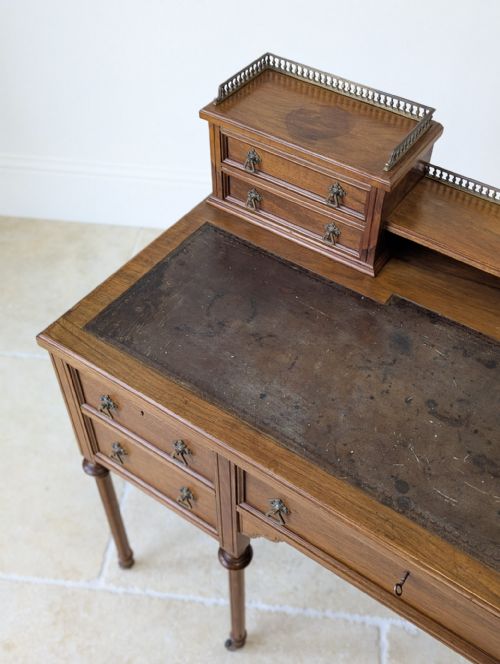 ANTIQUE VICTORIAN WALNUT WRITING DESK C1880 - ADDITIONAL PHOTO 6