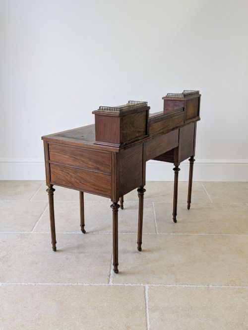 ANTIQUE VICTORIAN WALNUT WRITING DESK C1880 - ADDITIONAL PHOTO 15