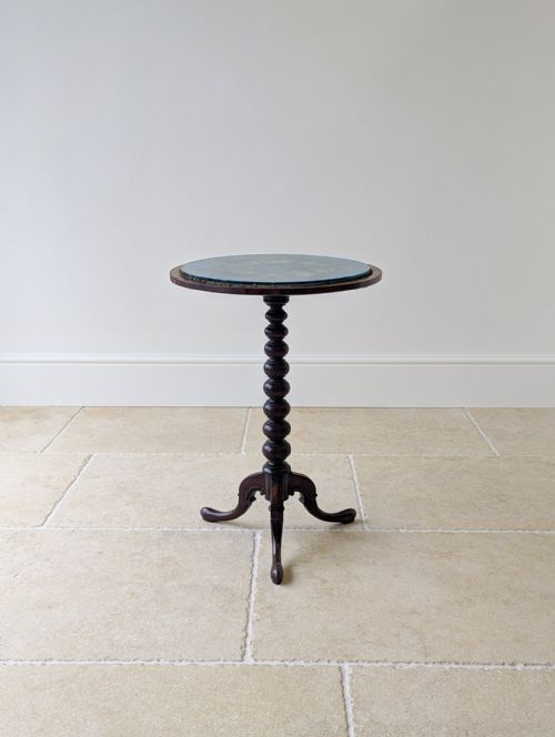 ANTIQUE WILLIAM IV ROSEWOOD BEADWORK TRIPOD WINE TABLE C1830 - ADDITIONAL PHOTO 9