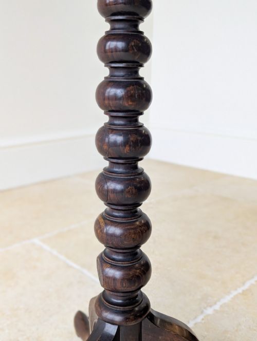 ANTIQUE WILLIAM IV ROSEWOOD BEADWORK TRIPOD WINE TABLE C1830 - ADDITIONAL PHOTO 17
