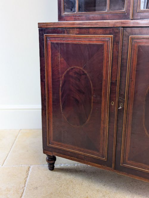 ANTIQUE GEORGIAN MAHOGANY BOOKCASE CABINET C1800 - ADDITIONAL PHOTO 8