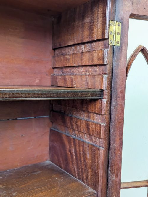 ANTIQUE GEORGIAN MAHOGANY BOOKCASE CABINET C1800 - ADDITIONAL PHOTO 15