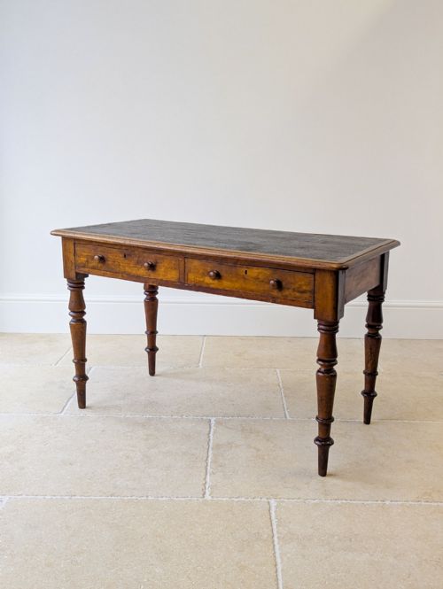 ANTIQUE VICTORIAN MAHOGANY WRITING TABLE C1870