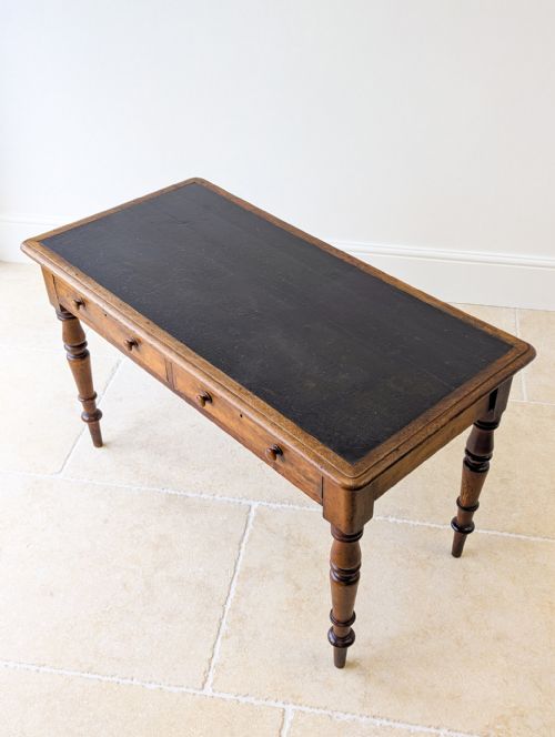 ANTIQUE VICTORIAN MAHOGANY WRITING TABLE C1870 - ADDITIONAL PHOTO 1