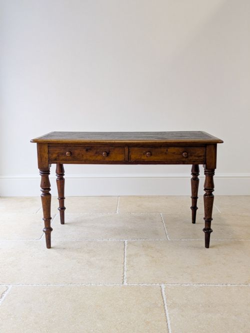 ANTIQUE VICTORIAN MAHOGANY WRITING TABLE C1870 - ADDITIONAL PHOTO 2