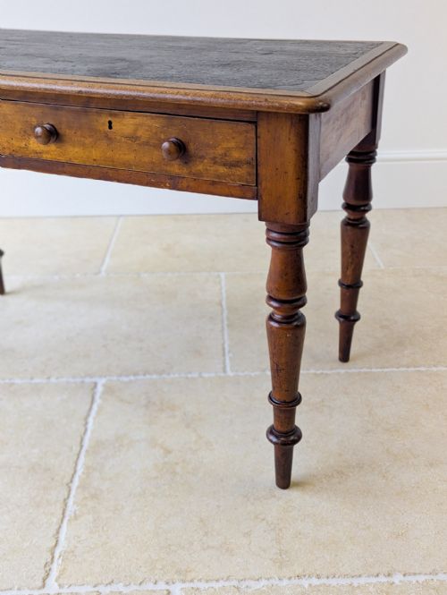 ANTIQUE VICTORIAN MAHOGANY WRITING TABLE C1870 - ADDITIONAL PHOTO 5