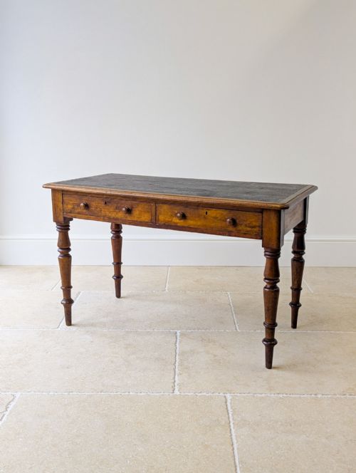 ANTIQUE VICTORIAN MAHOGANY WRITING TABLE C1870 - ADDITIONAL PHOTO 7