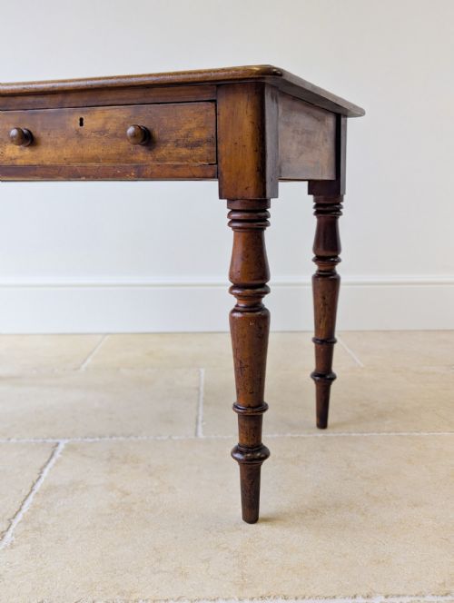 ANTIQUE VICTORIAN MAHOGANY WRITING TABLE C1870 - ADDITIONAL PHOTO 9