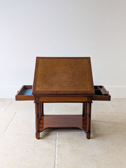ANTIQUE VICTORIAN MAHOGANY LIBRARY CHAIRSIDE READING TABLE C1890 - ADDITIONAL PHOTO 2