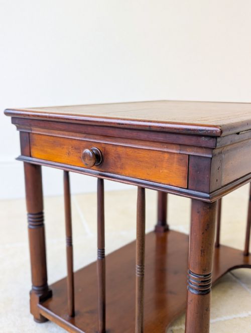 ANTIQUE VICTORIAN MAHOGANY LIBRARY CHAIRSIDE READING TABLE C1890 - ADDITIONAL PHOTO 5