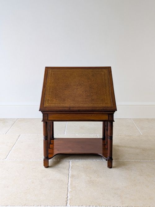 ANTIQUE VICTORIAN MAHOGANY LIBRARY CHAIRSIDE READING TABLE C1890 - ADDITIONAL PHOTO 6