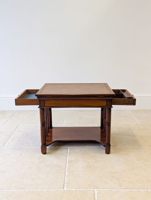 ANTIQUE VICTORIAN MAHOGANY LIBRARY CHAIRSIDE READING TABLE C1890 - ADDITIONAL PHOTO 7