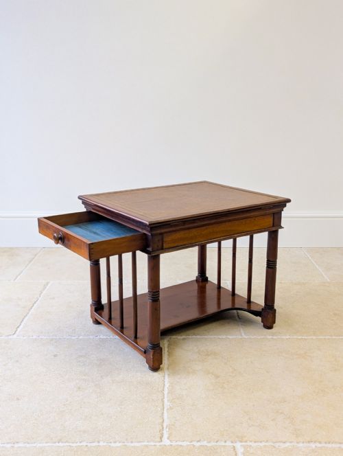 ANTIQUE VICTORIAN MAHOGANY LIBRARY CHAIRSIDE READING TABLE C1890 - ADDITIONAL PHOTO 8