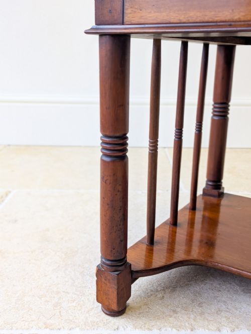 ANTIQUE VICTORIAN MAHOGANY LIBRARY CHAIRSIDE READING TABLE C1890 - ADDITIONAL PHOTO 12