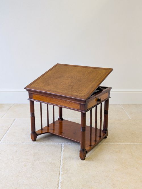 ANTIQUE VICTORIAN MAHOGANY LIBRARY CHAIRSIDE READING TABLE C1890 - ADDITIONAL PHOTO 15