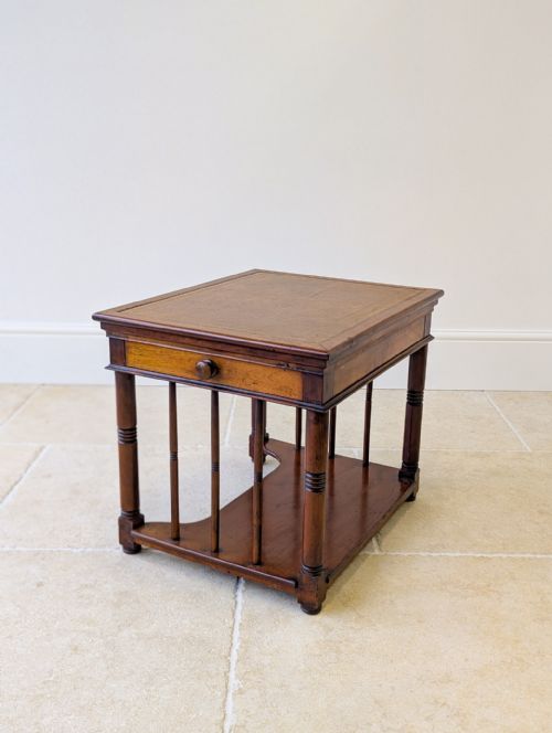 ANTIQUE VICTORIAN MAHOGANY LIBRARY CHAIRSIDE READING TABLE C1890 - ADDITIONAL PHOTO 19