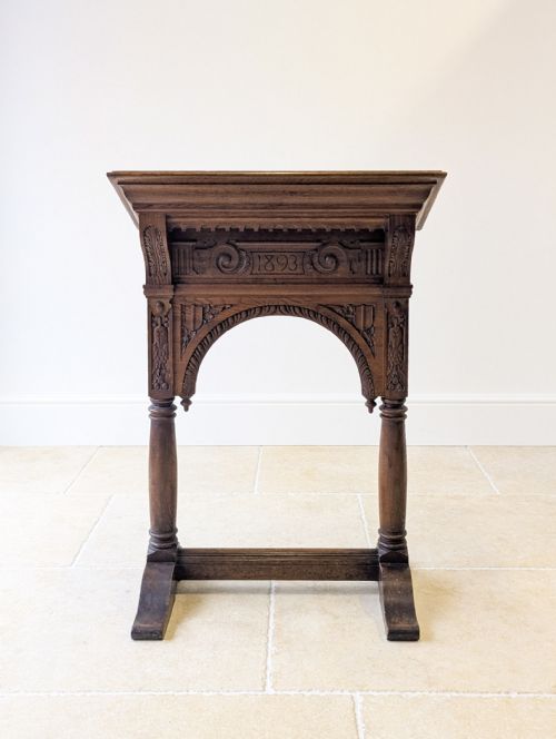 fig 1. Antique Victorian Gothic Oak Lectern c.1893
