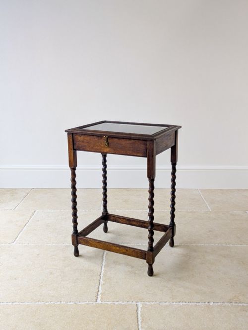 ANTIQUE OAK BIJOUTERIE TABLE C1920