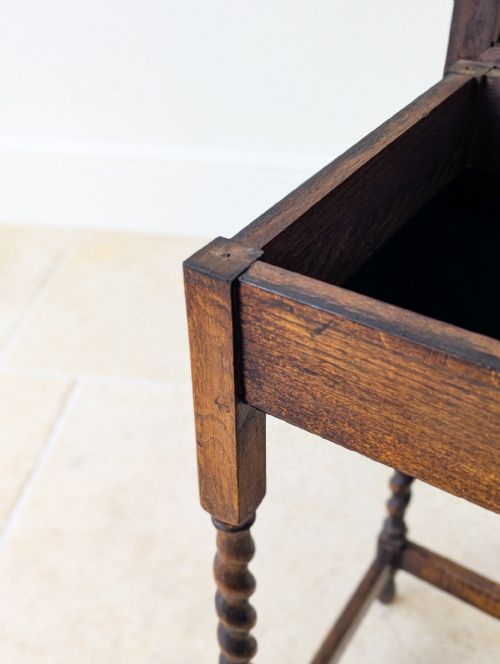 ANTIQUE OAK BIJOUTERIE TABLE C1920 - ADDITIONAL PHOTO 10