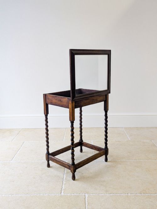 ANTIQUE OAK BIJOUTERIE TABLE C1920 - ADDITIONAL PHOTO 17