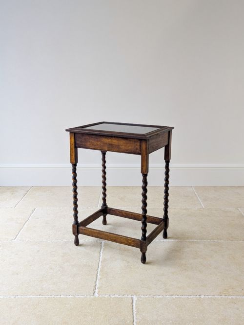 ANTIQUE OAK BIJOUTERIE TABLE C1920 - ADDITIONAL PHOTO 18