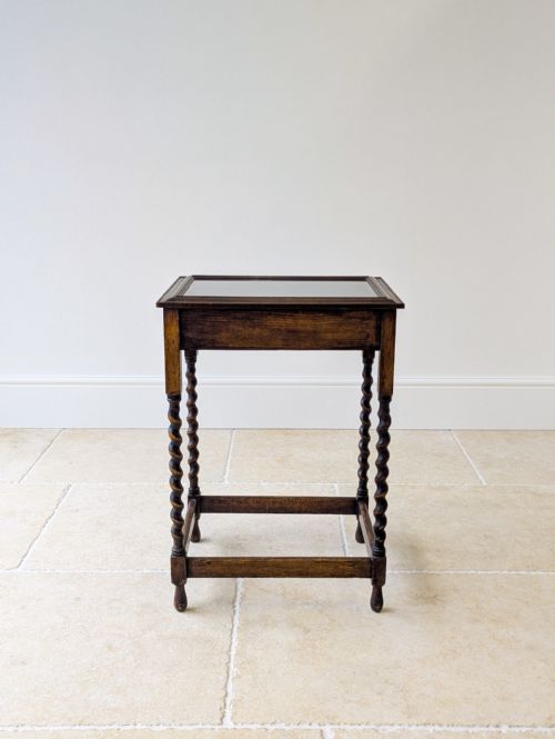 ANTIQUE OAK BIJOUTERIE TABLE C1920 - ADDITIONAL PHOTO 19