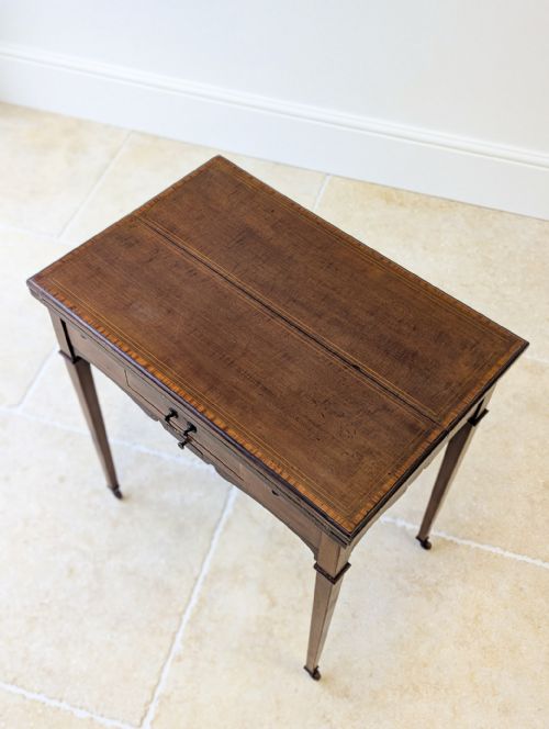 ANTIQUE EDWARDIAN MAHOGANY CHESS CARD GAMES TABLE C1910 - ADDITIONAL PHOTO 5