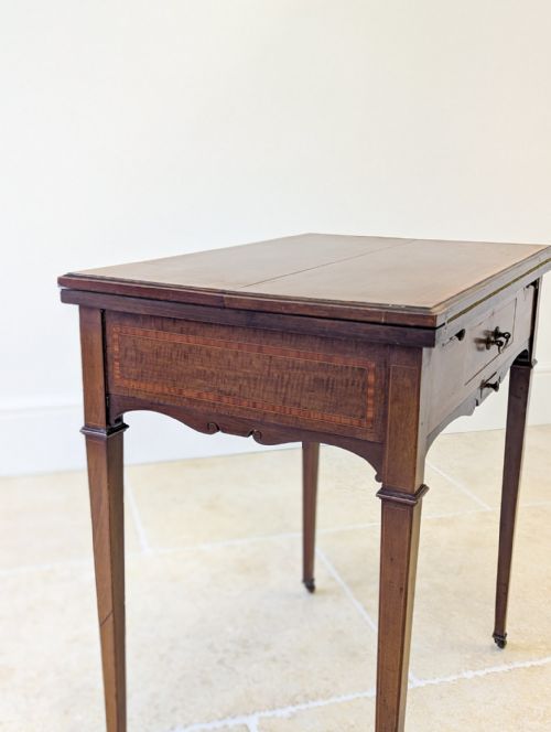 ANTIQUE EDWARDIAN MAHOGANY CHESS CARD GAMES TABLE C1910 - ADDITIONAL PHOTO 9