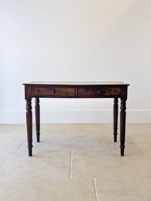 ANTIQUE EARLY VICTORIAN MAHOGANY WRITING TABLE C1840 - ADDITIONAL PHOTO 2