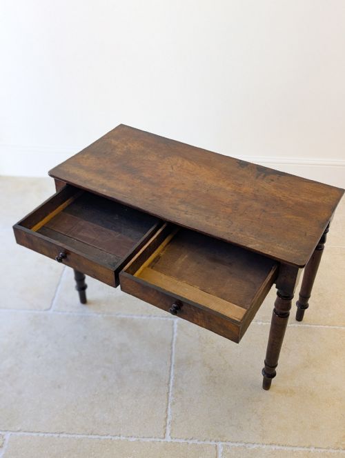 ANTIQUE EARLY VICTORIAN MAHOGANY WRITING TABLE C1840 - ADDITIONAL PHOTO 14
