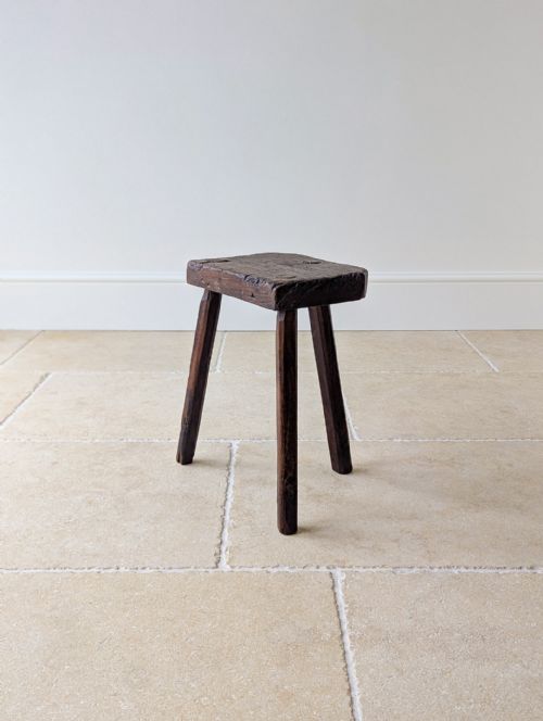 Antique Victorian Oak Birmingham Jeweller's Stool c.1860